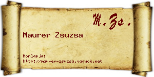 Maurer Zsuzsa névjegykártya
